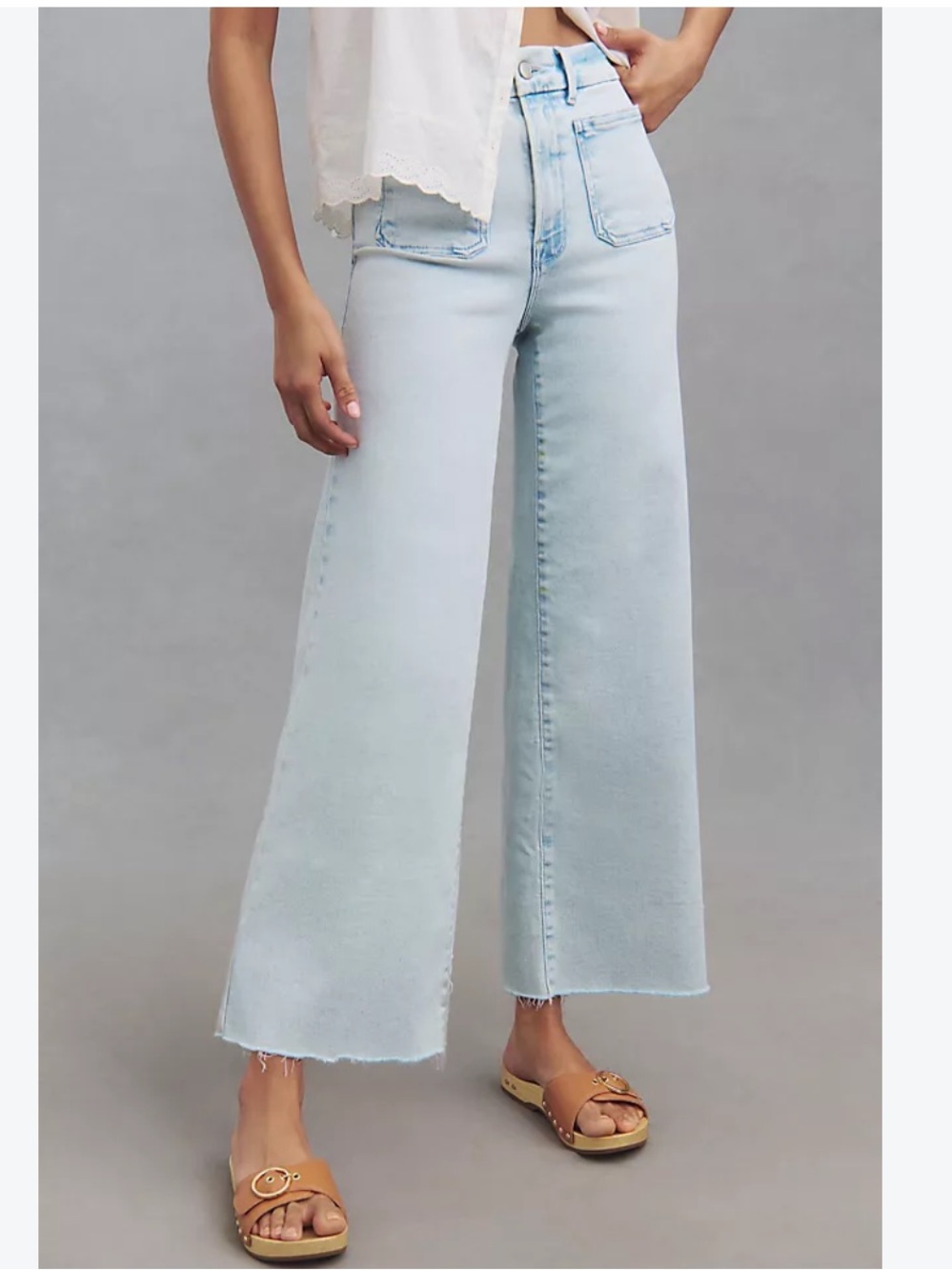 Good American good waist palazzo crop size 10